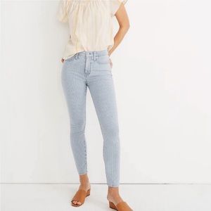 Madewell 10" High Rise Skinny Crop in Piper Stripe Wash